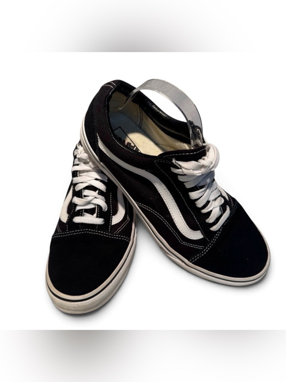 Vans Black & White Old Skool Low-Top Skate Sneakers